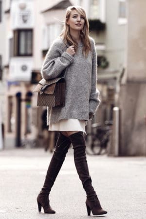 How To Wear Over-The-Knee Boots This Fall/Winter - ALL FOR FASHION DESIGN
