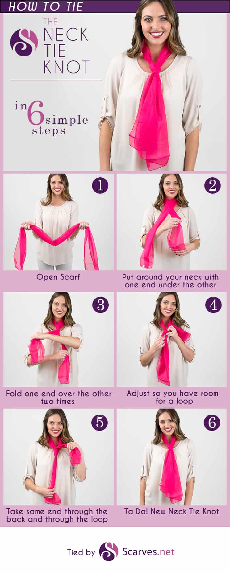 How To Tie A Scarf In Lots Of Different Ways - ALL FOR FASHION DESIGN