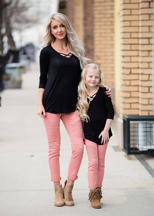 Cute mom and hot sale daughter outfits