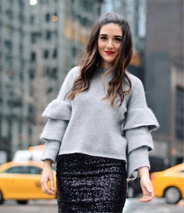 How To Style Ruffles When The Temperatures Drop