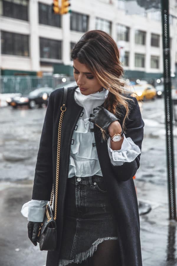 How To Style Ruffles When The Temperatures Drop