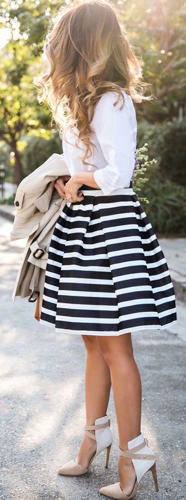 Chic black clearance and white outfits