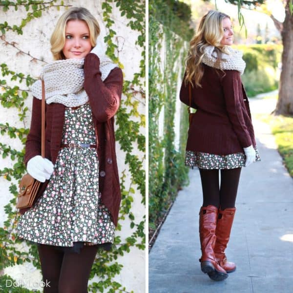 Lively Floral Winter Outfits That Will Get Your Energy Level Up