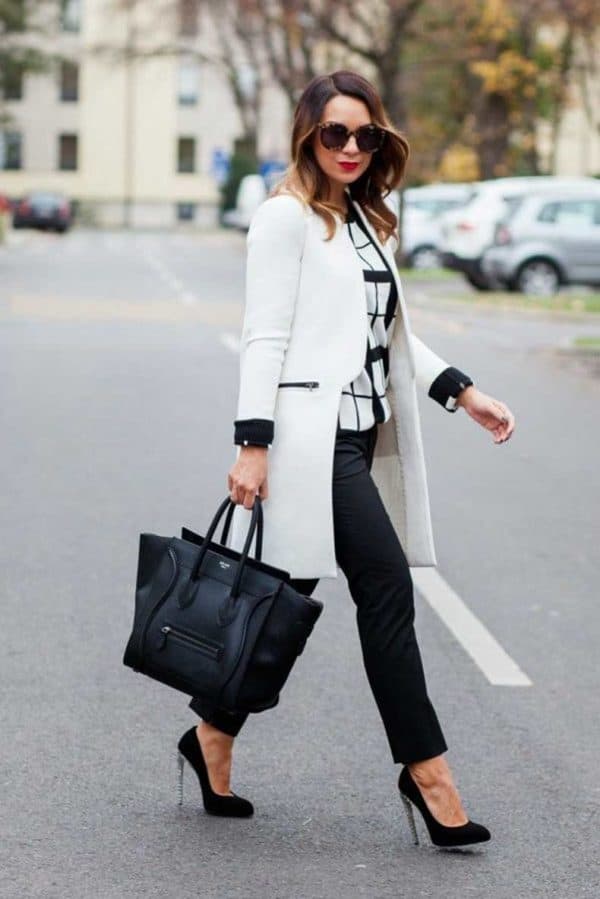 Classy Black And White Work Attire That Will Make You Look Professional