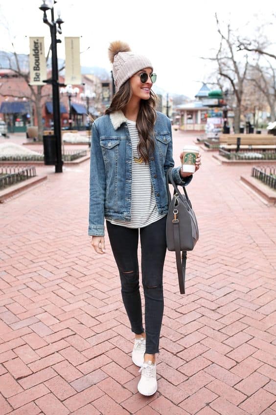 How To Wear Your Denim Jacket When The Temperatures Are Still Low