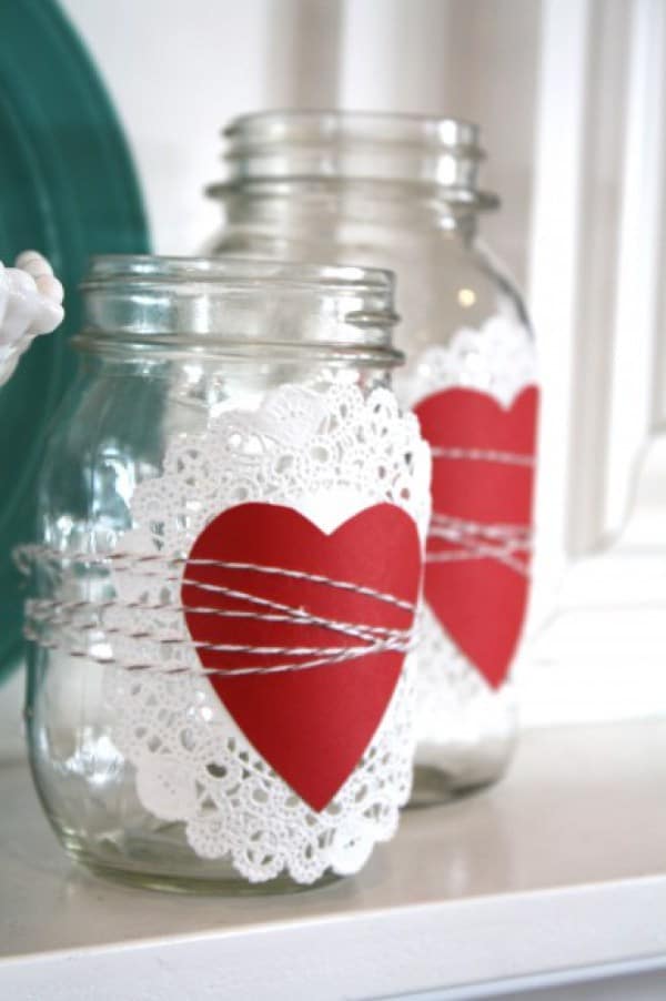 Sweet Mason Jar Valentines Day Crafts That Will Sweep You Off Your Feet