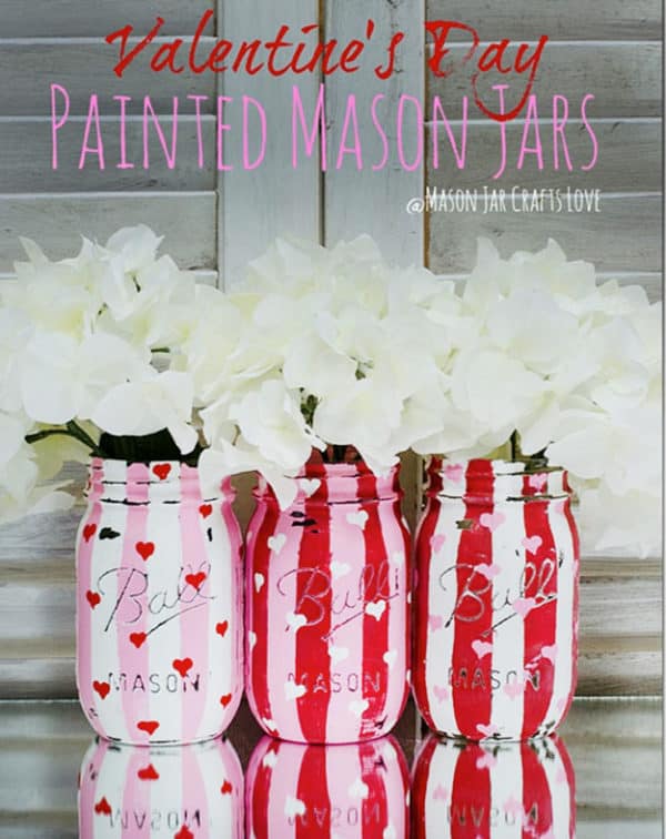 Sweet Mason Jar Valentines Day Crafts That Will Sweep You Off Your Feet