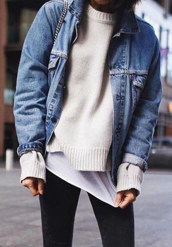 How To Wear Your Denim Jacket When The Temperatures Are Still Low