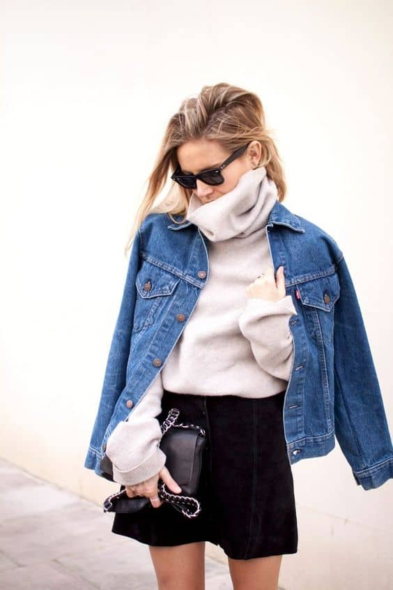 How To Wear Your Denim Jacket When The Temperatures Are Still Low