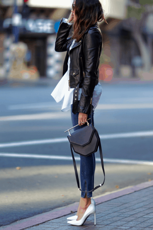 How To Style Your Black Leather Jacket This Spring