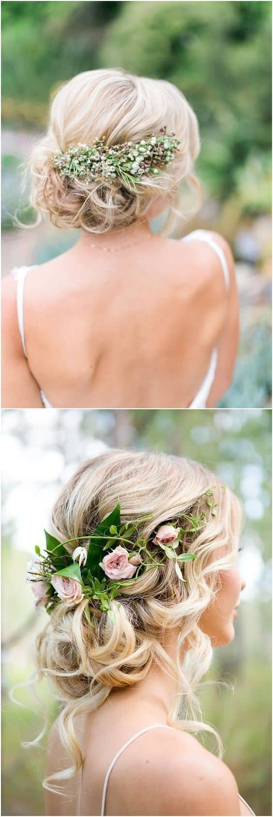 Stunning Spring Wedding Hairstyles With Floral Details