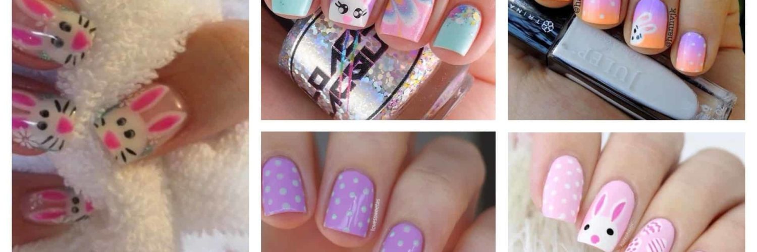 3. Glitter Easter Bunny Nails - wide 5