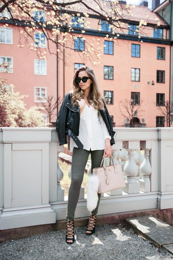 How To Style Your Black Leather Jacket This Spring