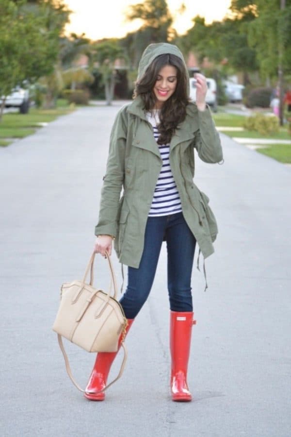 Adorable Spring Combinations With Rain Boots That Are Perfect For The Spring Showers