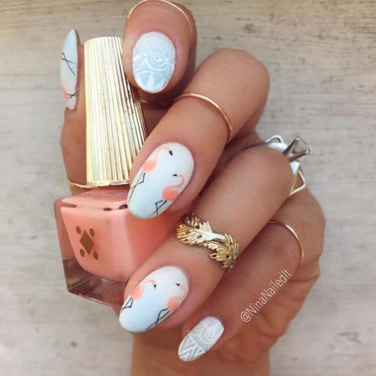 Flamingo Nail Designs That Celebrate Summer