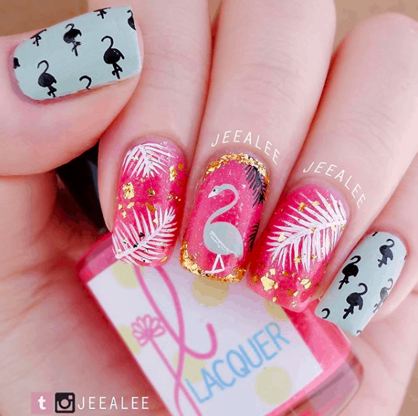 Flamingo Nail Designs That Celebrate Summer