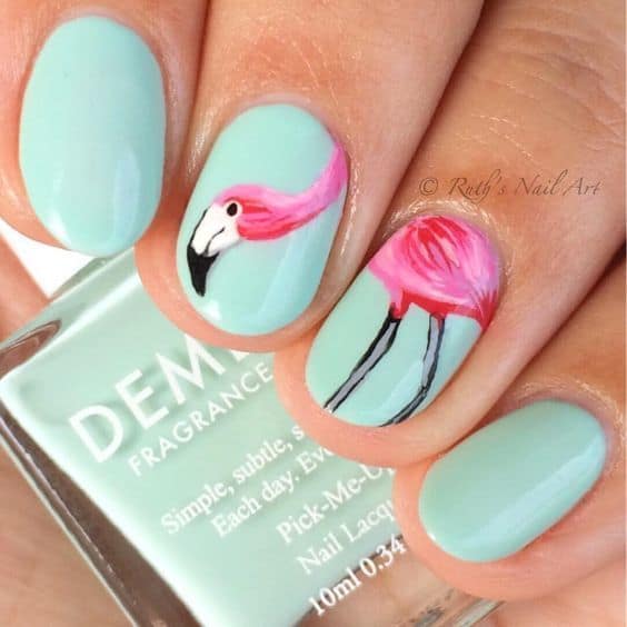 Flamingo Nail Designs That Celebrate Summer