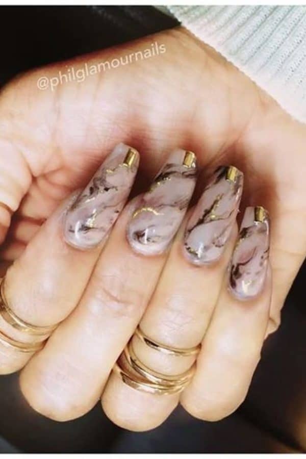 Fancy Marble Nails That Girls Are Going Crazy About