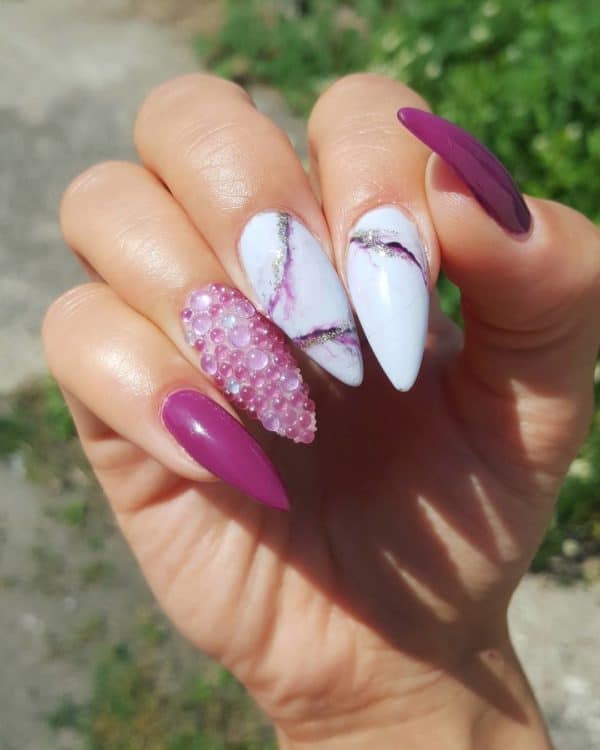 Fancy Marble Nails That Girls Are Going Crazy About