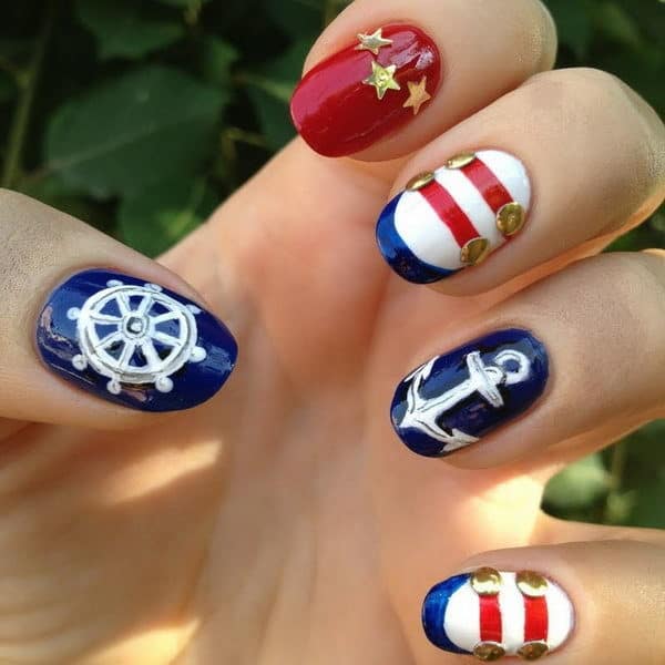 Summer Nautical Nail Designs That You Shouldnt Miss