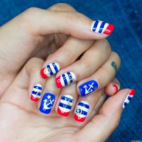 Summer Nautical Nail Designs That You Shouldnt Miss