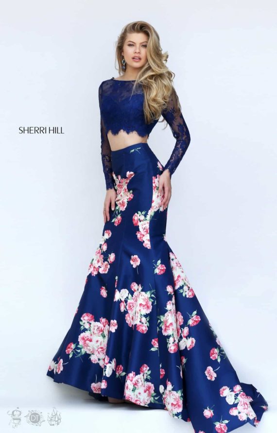two piece gown design