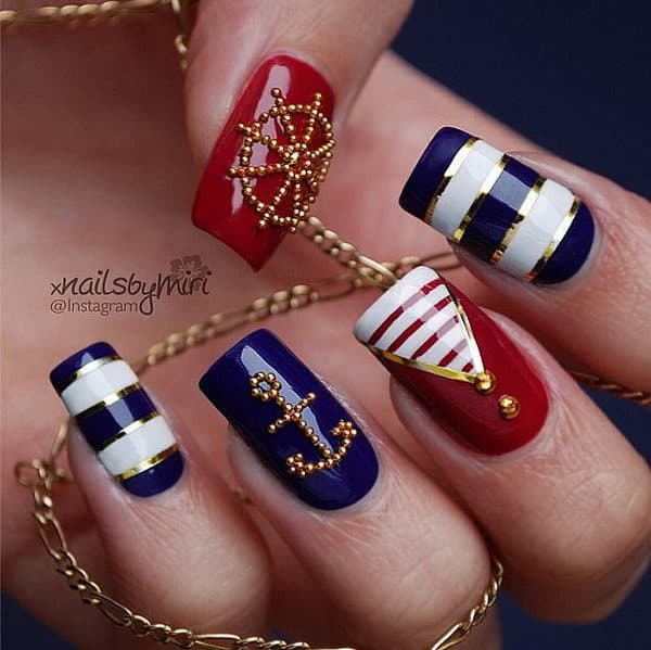 Summer Nautical Nail Designs That You Shouldnt Miss