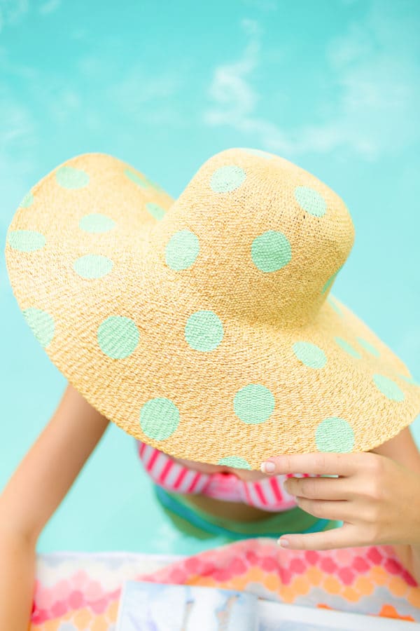 Vibrant DIY Sun Hat Projects That Will Keep You Cool This Summer ALL   DIY Polka Dot Hat 20 600x900 