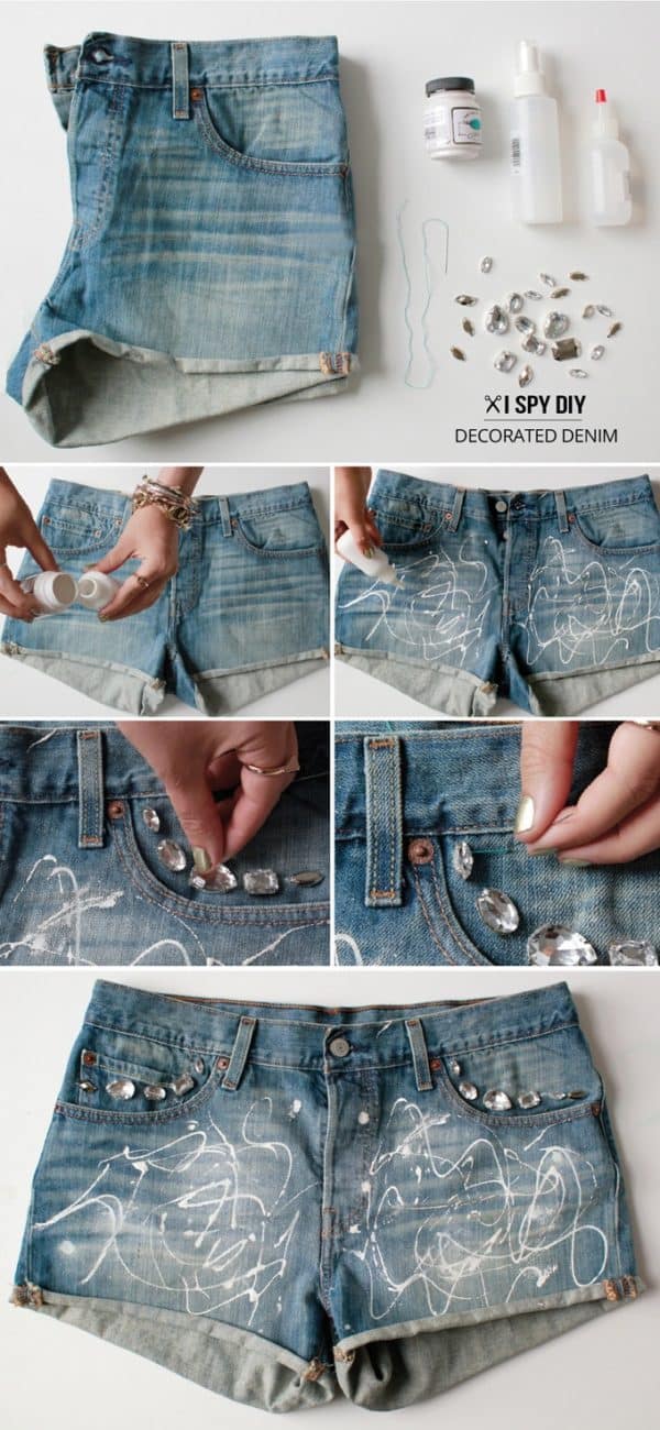 Cool DIY Denim Shorts Projects That Will Keep You Busy