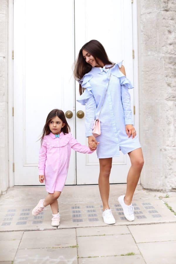 Cute mother hot sale daughter outfits