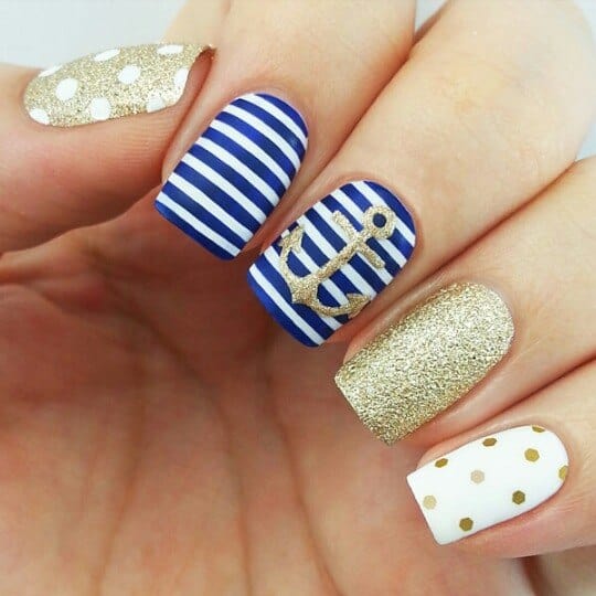 Summer Nautical Nail Designs That You Shouldnt Miss