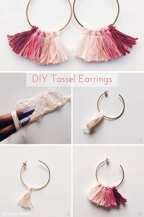 Amazing, Easy To Do DIY Tassel Earrings Tutorials You Must Try Now