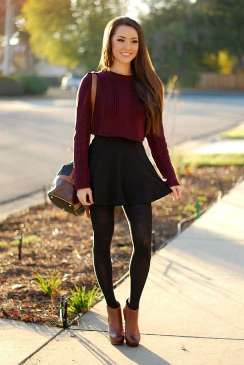 winter dress with ankle boots