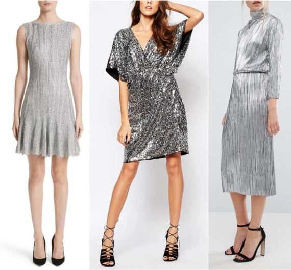 shoes to wear with silver gown