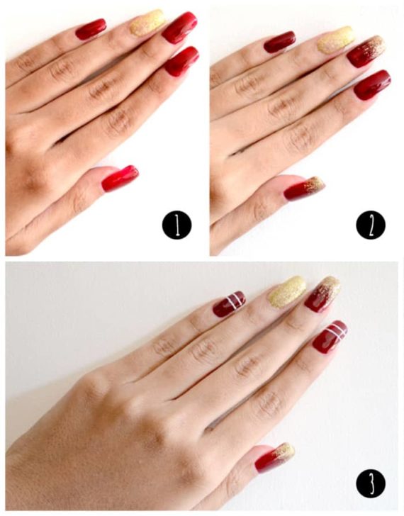 Step By Step DIY Christmas Nails Art Tutorials You Must Try For The