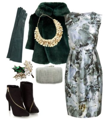 green and gold christmas outfit