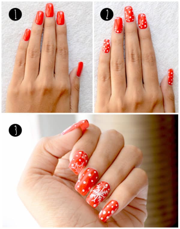 Step By Step DIY Christmas Nails Art Tutorials You Must Try For The Holidays