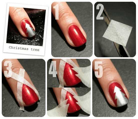 Step By Step DIY Christmas Nails Art Tutorials You Must Try For The Holidays