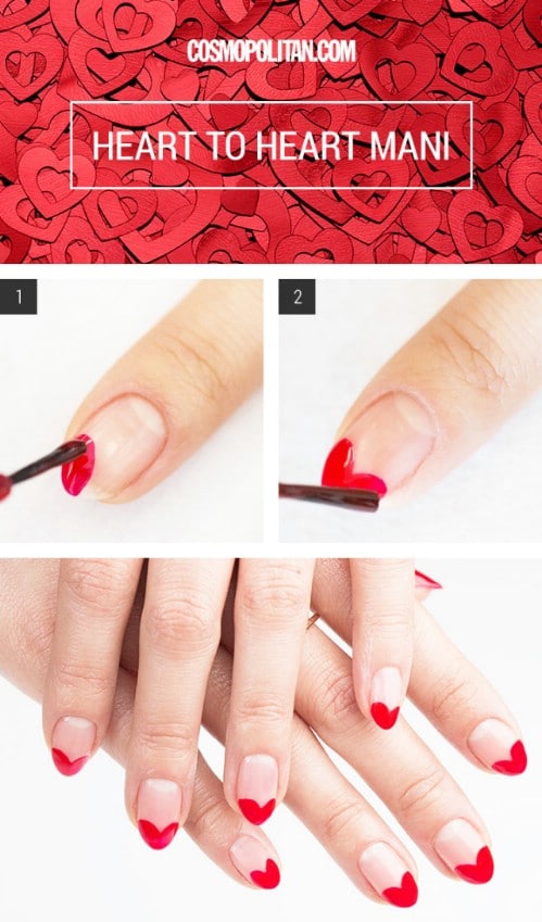 DIY Step By Step Valentines Nails Art Tutorials You Will Simply Adore