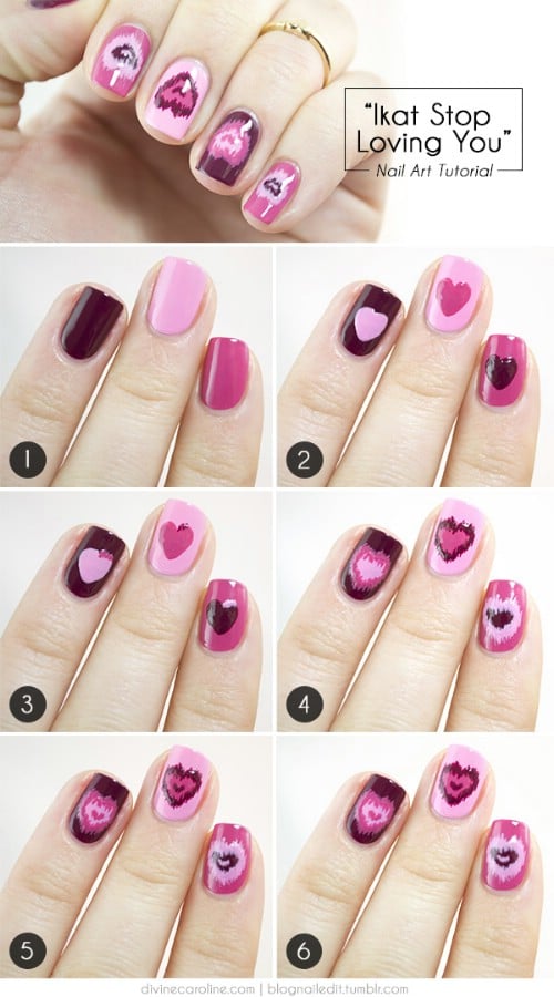 DIY Step By Step Valentines Nails Art Tutorials You Will Simply Adore