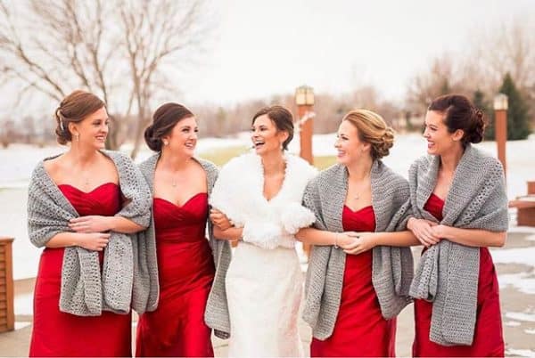 The Best Bridesmaid Dress Choice For A Winter Wedding