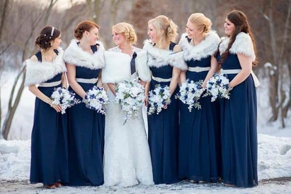The Best Bridesmaid Dress Choice For A Winter Wedding