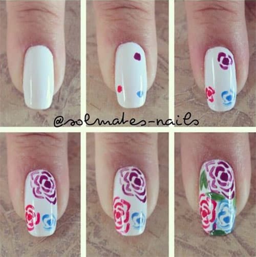 Easy Diy Floral Prints Nails Art Design Tutorials To Try This Spring