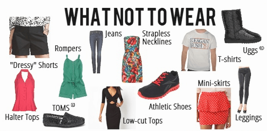 Guideline on What NOT to Wear to Work