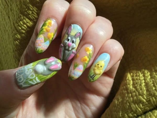 Creative 3D Easter Inspired Nails Art Designs To Try For The Following Holiday