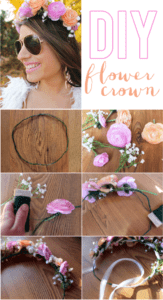 Spring/Summer Biggest Hair Accessory Trend: DIY Flowers Crown