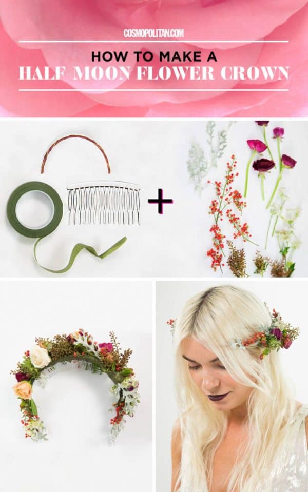 Spring/Summer Biggest Hair Accessory Trend: DIY Flowers Crown