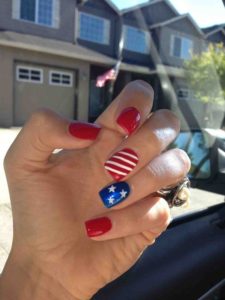 Patriotic Nails Art Designs In The Sign Of Independent Day To Try This 4 Of July