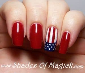 Patriotic Nails Art Designs In The Sign Of Independent Day To Try This 4 Of July