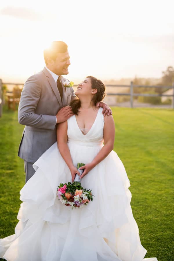 How To Get Beautiful Sunset Wedding Portraits